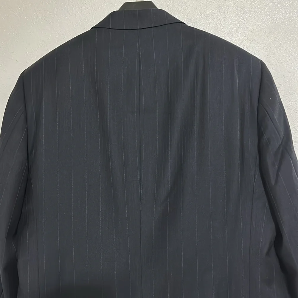 Dario Di Napoli 100% Wool and Cashmere 2 Pieces Suit, Striped Black Color. - Picture 7 of 16